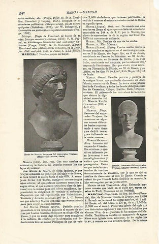 LAMINA ESPASA 18737: Busto de Marcia hermana de Trajano