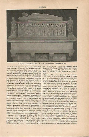 LAMINA ESPASA 18768: Tumba de Enrique VII de Alemania