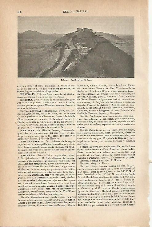 LAMINA ESPASA 18831: Fortificaciones italianas en Eritrea (Etiopia)