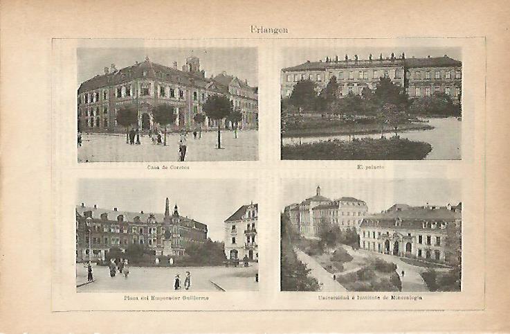 LAMINA ESPASA 18834: Vistas de Erlangen
