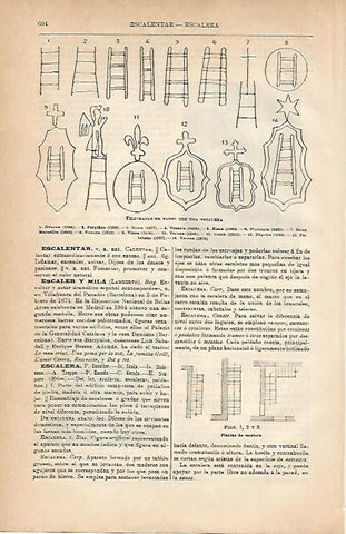 LAMINA ESPASA 18844: Filigranas de papel con una escalera