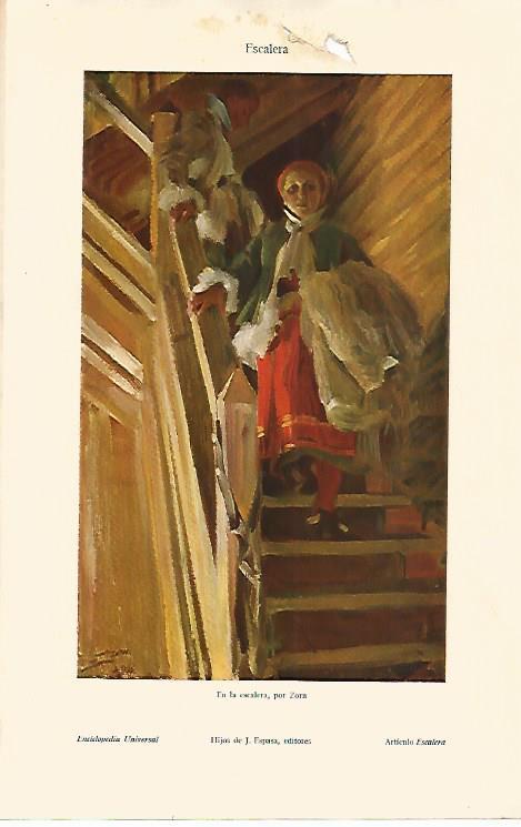 LAMINA ESPASA 18845: En la escalera por Zorn