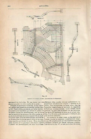 LAMINA ESPASA 18846: Escalera del Ayuntamiento de Dusseldorf