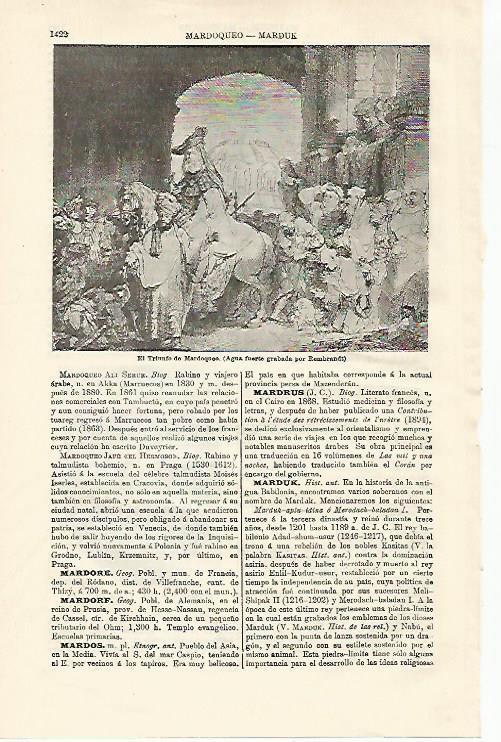 LAMINA ESPASA 18885: El Triunfo de Mardoqueo por Rembrandt