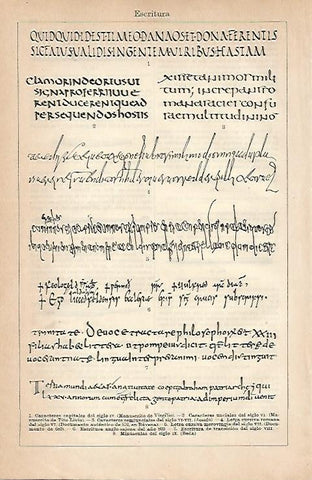 LAMINA ESPASA 18910: Escritura de los siglos IV al IX