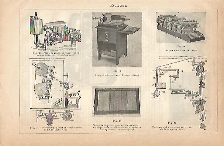LAMINA ESPASA 18922: Maquinaria para escribir