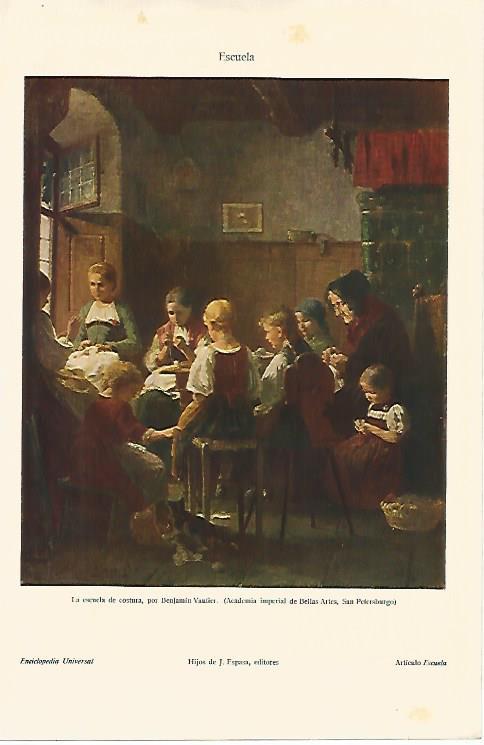 LAMINA ESPASA 18939: La escuela de costura por Vautier