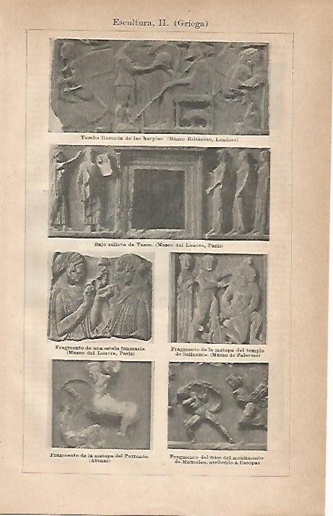 LAMINA ESPASA 18954: Escultura de la antigua Grecia