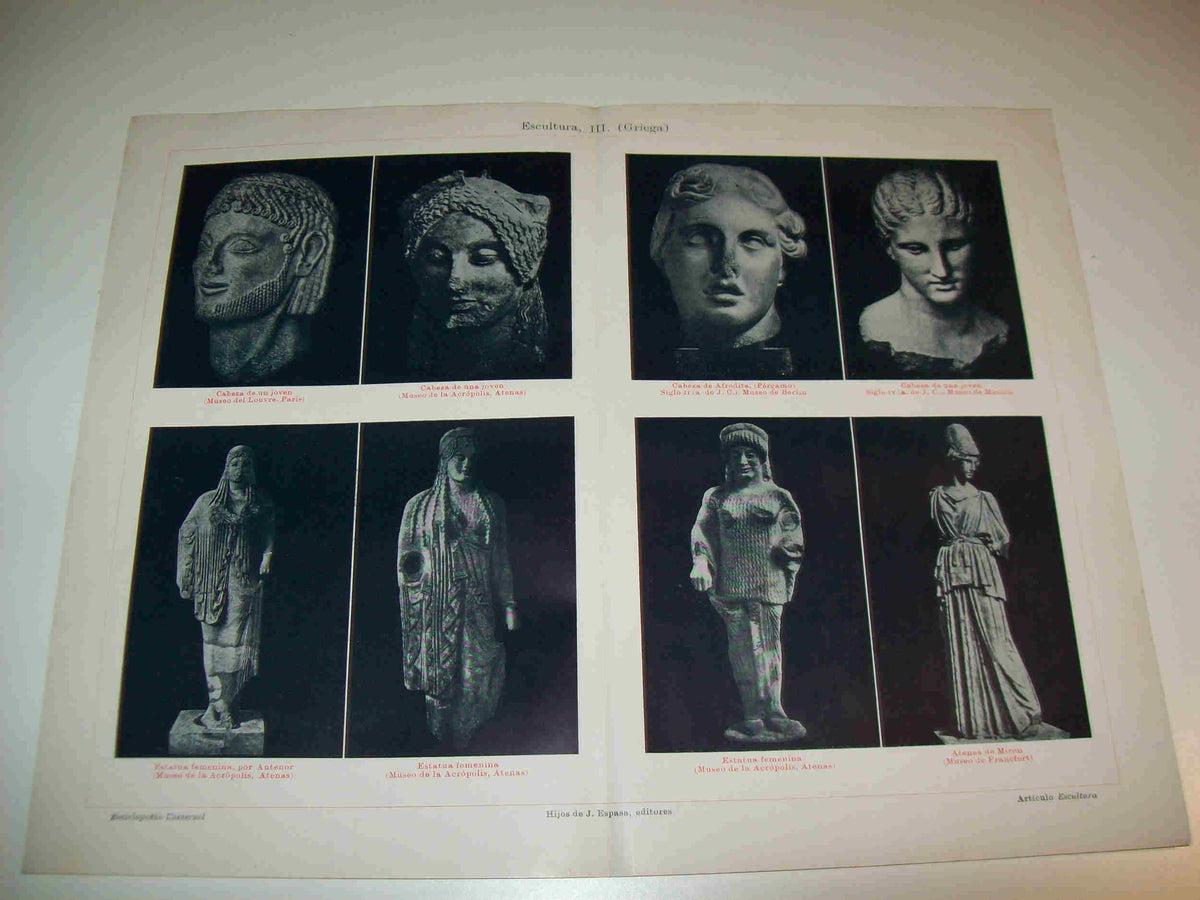 LAMINA ESPASA 18956: Escultura de Grecia