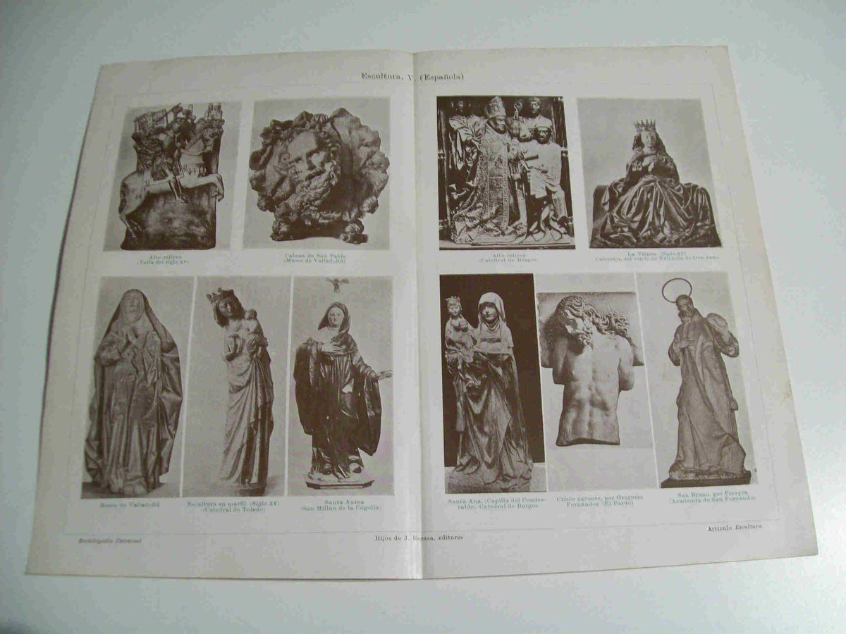 LAMINA ESPASA 18957: Escultura española