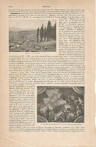 LAMINA ESPASA 18988: Vista de Esmirna Turquia