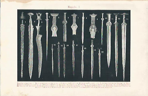 LAMINA ESPASA 18992: Espadas antiguas