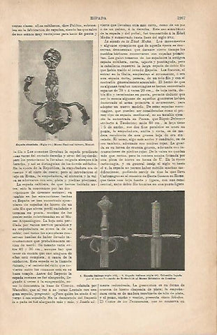 LAMINA ESPASA 18994: Espada cincelada del siglo XVI