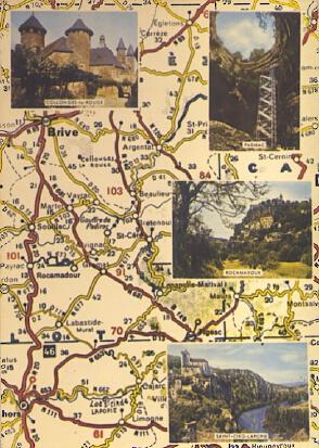 POSTAL 56775: Aux Confins de la Correze le Lot touristique