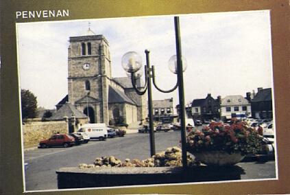 POSTAL 56786: Penvenan (Cotes d Armor) Le centre ville et l eglise