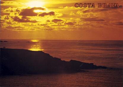 POSTAL 56809: Costa Brava Puesta de Sol