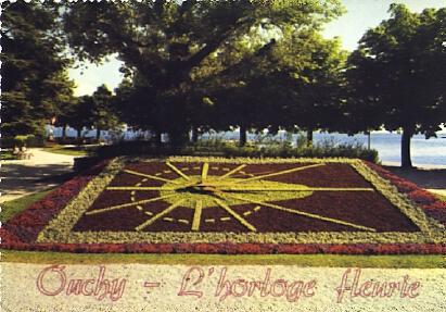 POSTAL 56866: Ouchy – L horloge fleurie