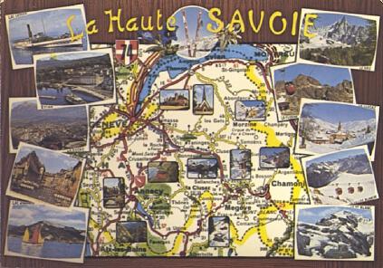 POSTAL 56879: Le Haute Savoie mapa