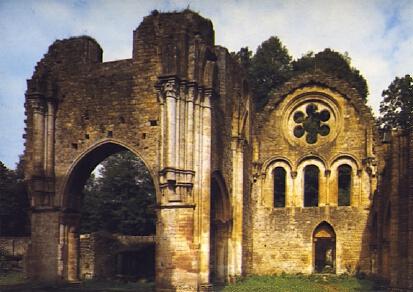 POSTAL 56915: Abayye de Notre Dame d Orval Transept et rosace de l Eglise