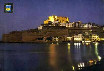 POSTAL 56964: Peñiscola (Castellon) Vista nocturna