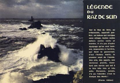 POSTAL 56984: Legende du Raz de Sein L extremite de la Pointe du Raz