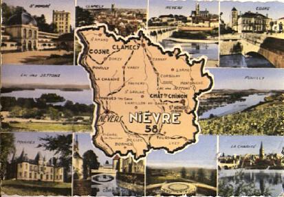 POSTAL 57003: Nievre mapa