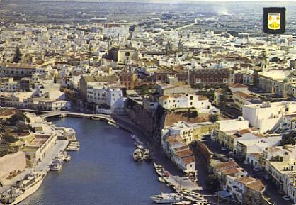 POSTAL 57049: Isla de Menorca Ciudadela Vista general y puerto