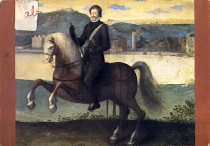 POSTAL 57099: Musee Carnavalet Anonyme XVIe Henri IV a cheval devant Paris