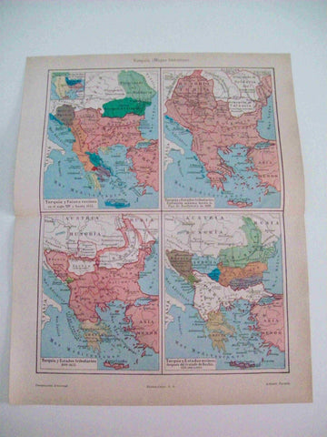 LAMINA ESPASA 12063: Mapas historicos de Turquia