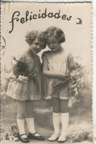 Postal B/N 0079 : Niñas