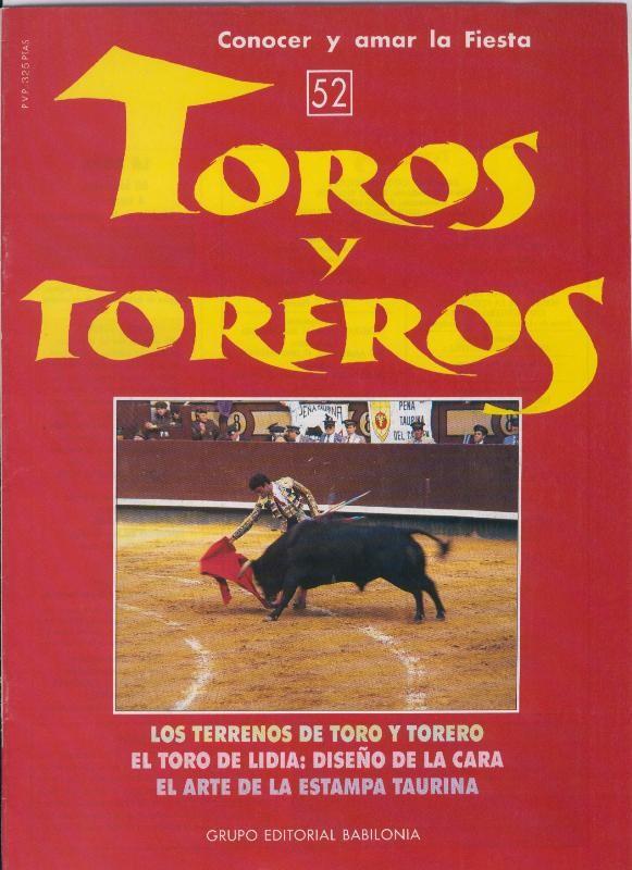 Portada fasciculo Toros y Toreros numero 52