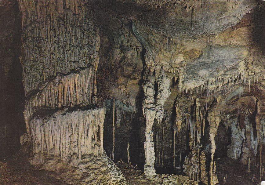 Postal 60505: Estalactitas y estalagmitas no 2. Cuevas de Punete Viesgo. 