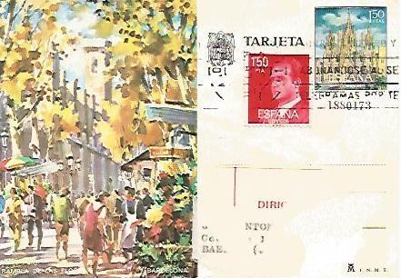 Postal 53450: BARCELONA. Rambla de las Flores