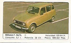 CROMO 273 ALBUM COCHES MOTOR 16: RENAULT - R4 TL