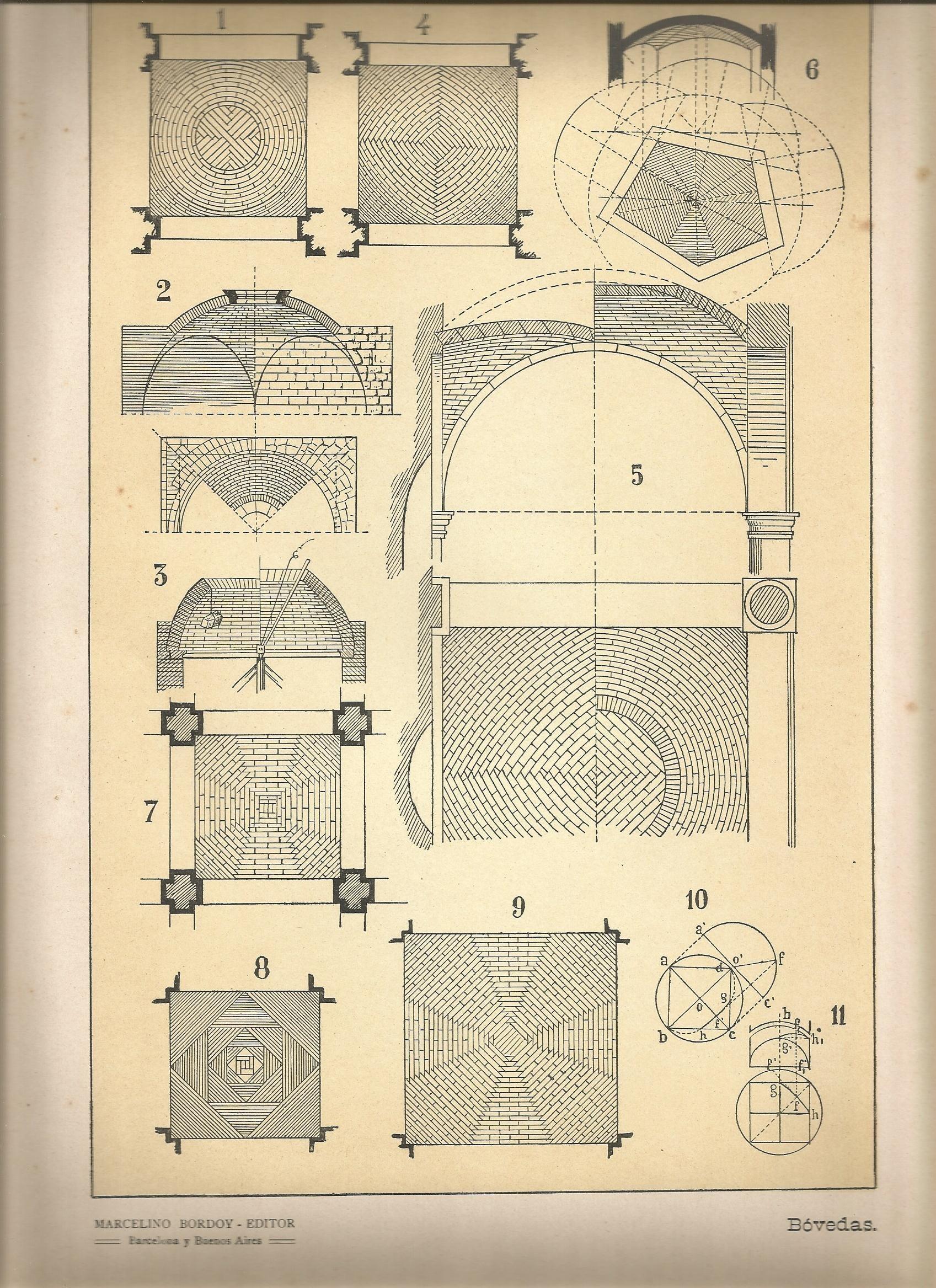 Lamina 067: Tratado de arquitectura de Sugrañes - Bovedas