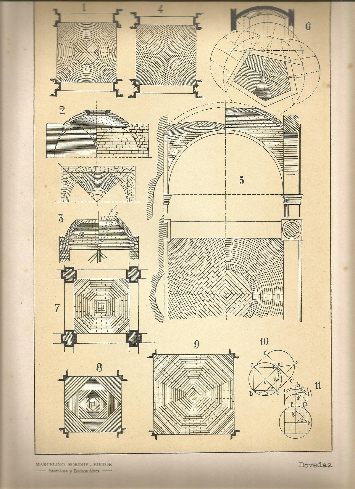 Lamina 067: Tratado de arquitectura de Sugrañes - Bovedas