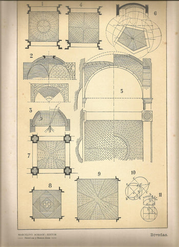 Lamina 067: Tratado de arquitectura de Sugrañes - Bovedas