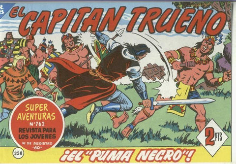 El Capitan trueno facsimil numero 358: El Puma Negro