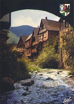 POSTAL 56406: Kaisersberg Maisons anciennes sur le bords de la Weiss