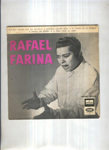 Funda Vinilo Single: RAFAEL FARINA - El Rey Gitano (Solo Funda)