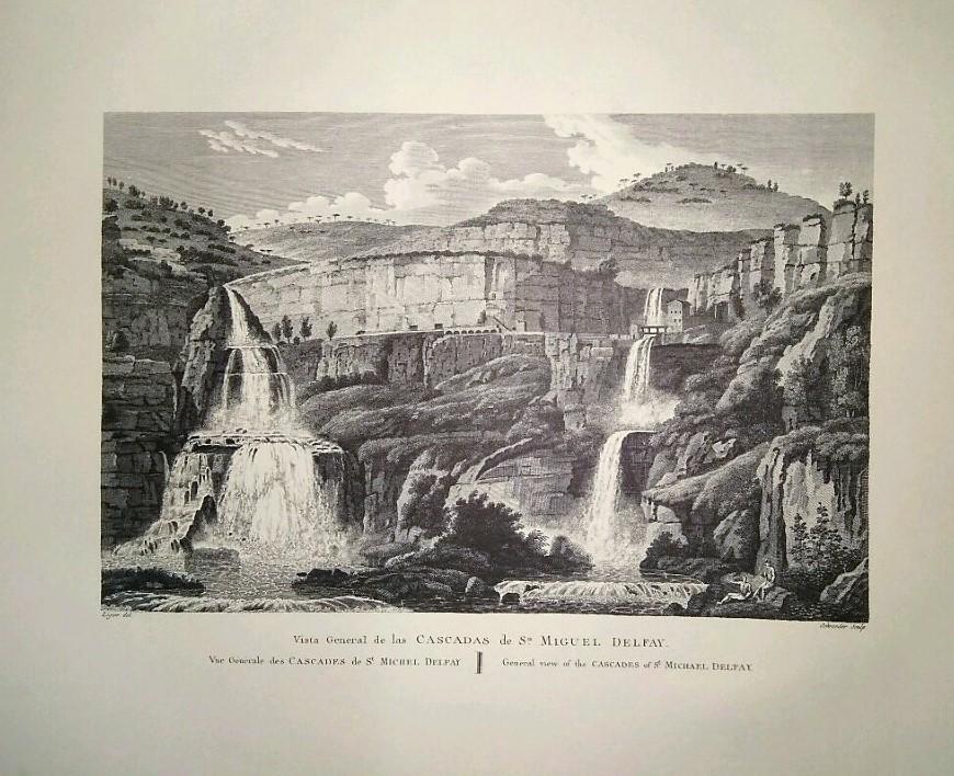 Lamina CATALOGNE, Numero 11: Vista General de las Cascadas de Sant Miquel del Fay (1813)