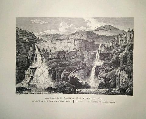 Lamina CATALOGNE, Numero 11: Vista General de las Cascadas de Sant Miquel del Fay (1813)