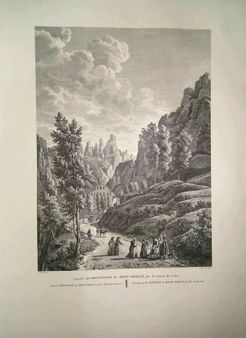 Lamina CATALOGNE, Numero 17: Entrada al Monasterio de Montserrat por el camino de coches (1813)