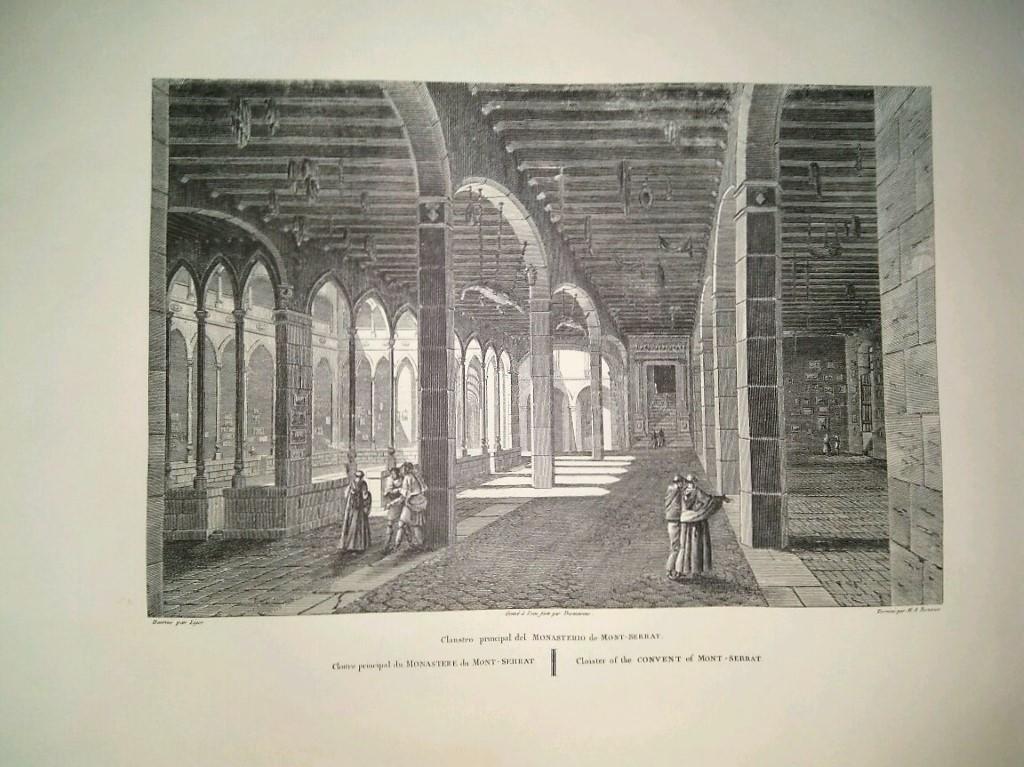 Lamina CATALOGNE, Numero 19: Claustro Principal del Monasterio de Montserrat (1813)