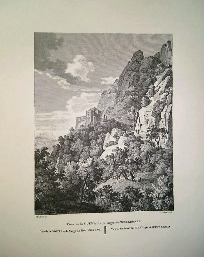 Lamina CATALOGNE, Numero 26: Vista de la Cueva de la Virgen de Montserrat (1813)