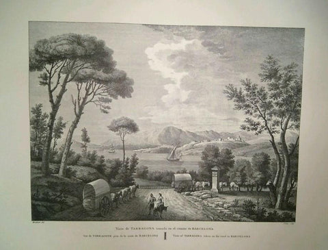 Lamina CATALOGNE, Numero 35: Vista de Tarragona desde el camino de Barcelona  (1813)