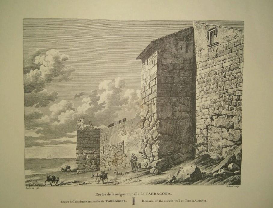 Lamina CATALOGNE, Numero 38: Restos de la antigua muralla de Tarragona  (1813)