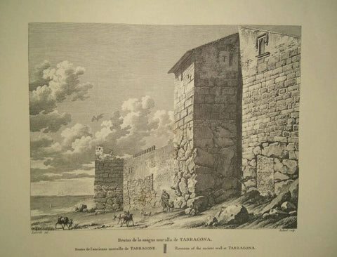 Lamina CATALOGNE, Numero 38: Restos de la antigua muralla de Tarragona  (1813)