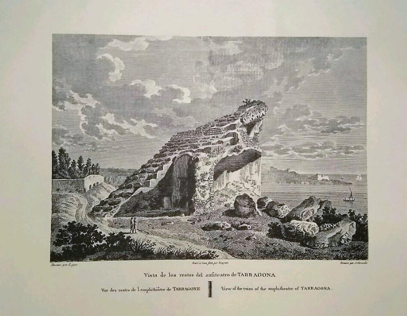 Lamina CATALOGNE, Numero 41: Vista de los restos del Anfiteatro de Tarragona  (1813)
