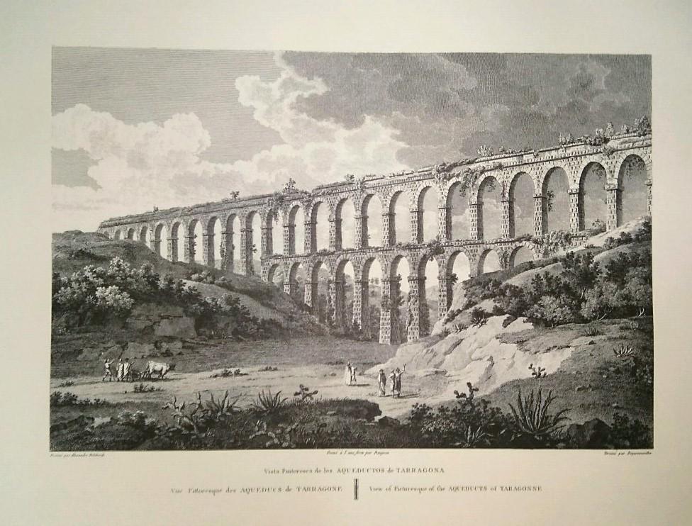 Lamina CATALOGNE, Numero 43: Vista pintoresca de los acueductos de Tarragona (1813)